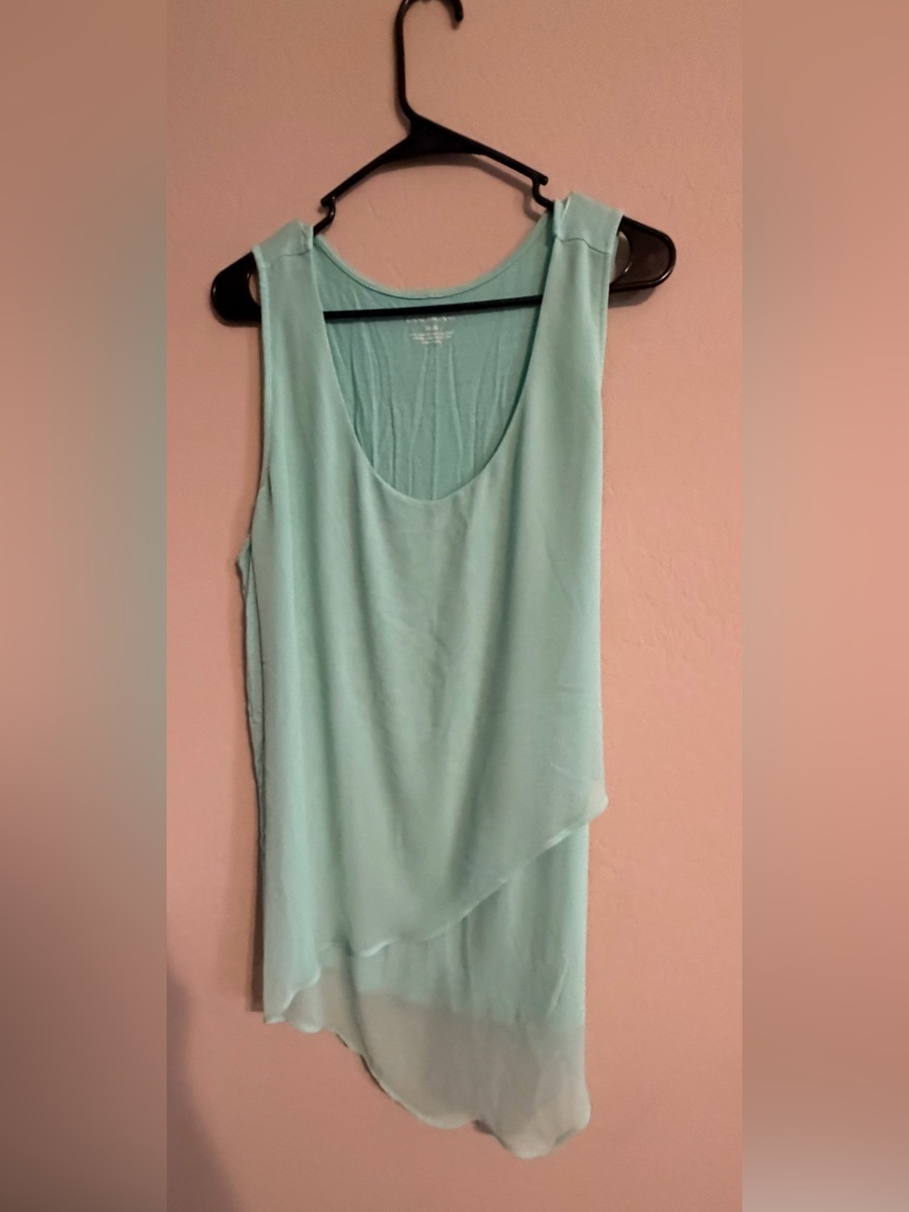 Lane Bryant Mint Asymmetrical Layered Tank